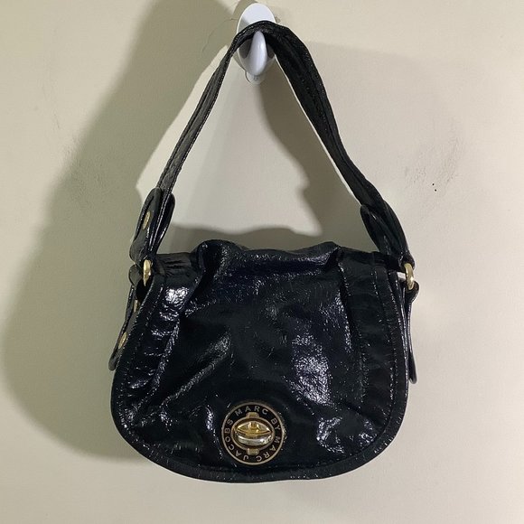 Marc By Marc Jacobs Black Patent Leather  Shoulder Bag - Picture 1 of 10